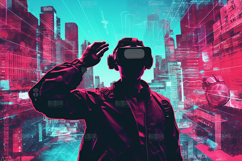 赛博VR眼镜科幻赛博朋克素材