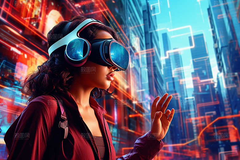 赛博VR眼镜电子设备未来素材