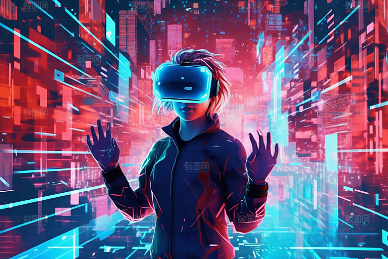 赛博VR眼镜时尚赛博朋克素材