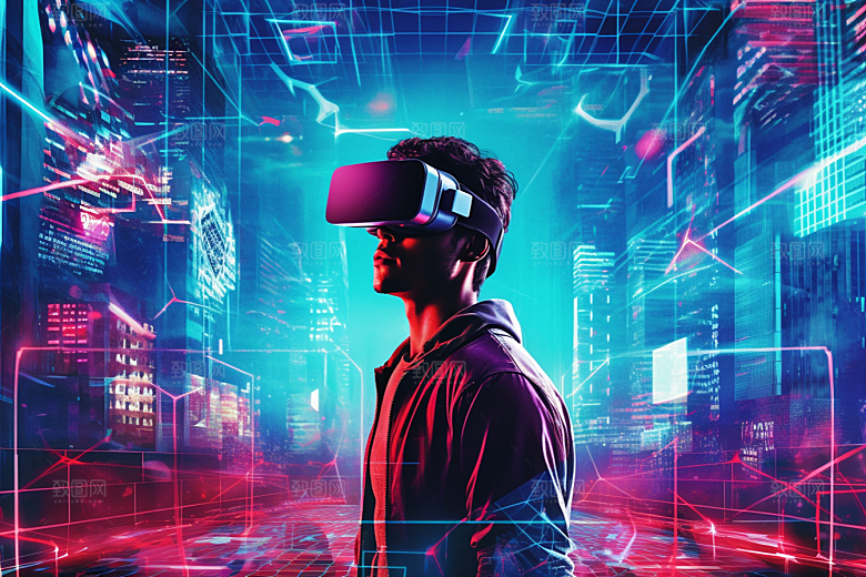 赛博VR眼镜时尚科幻素材