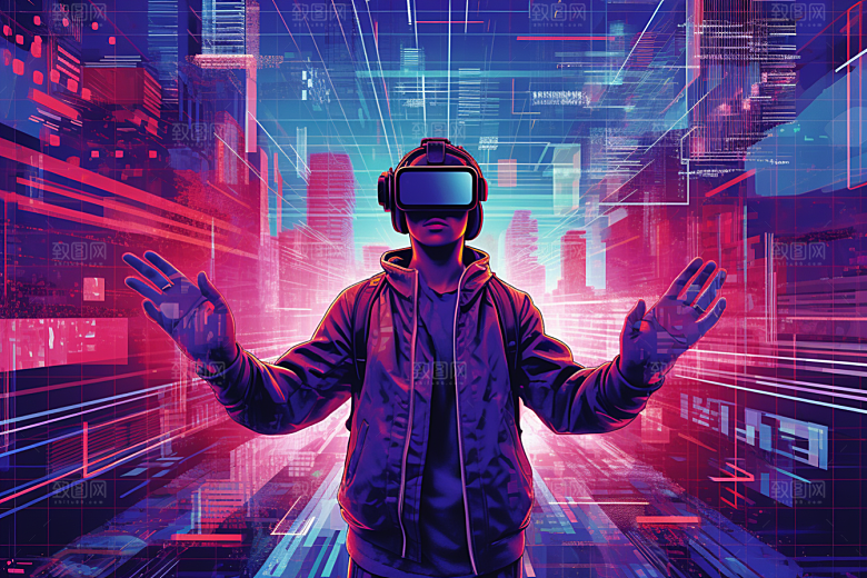 赛博VR眼镜光效高清素材