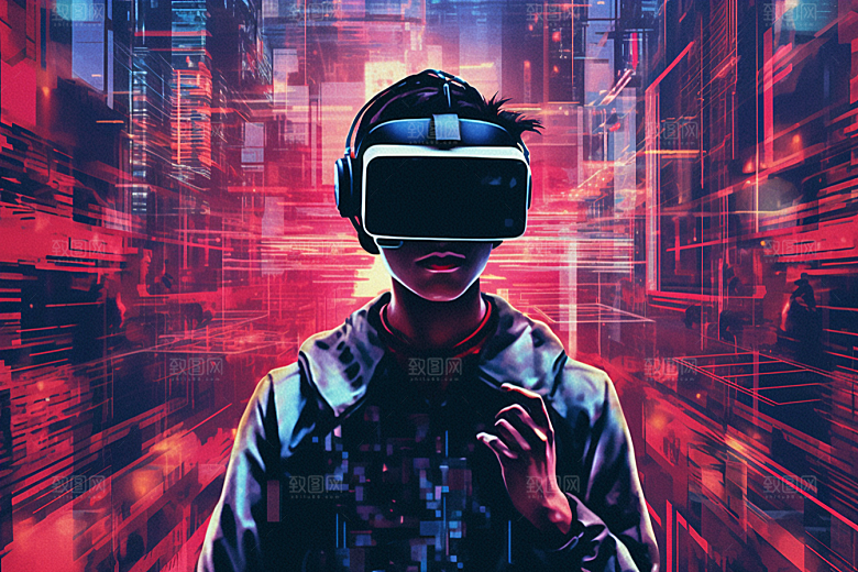 赛博VR眼镜科幻电子设备素材