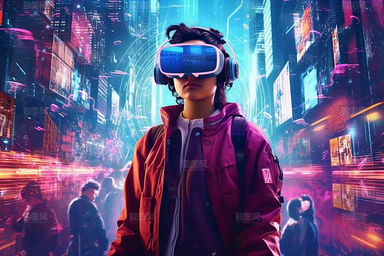 赛博VR眼镜未来高清素材