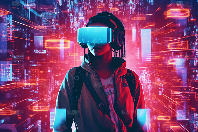 赛博VR眼镜赛博朋克科幻素材