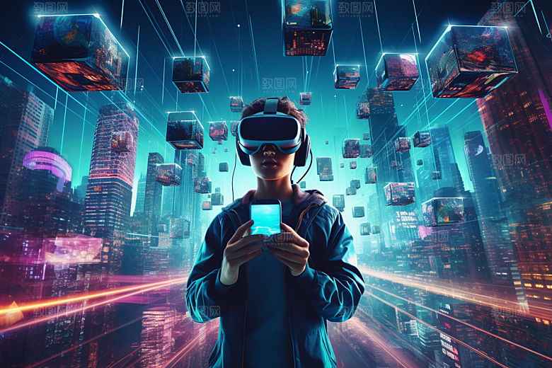 赛博VR眼镜赛博朋克高清素材