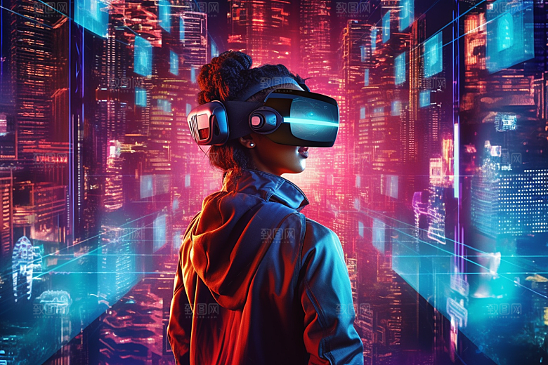 赛博VR眼镜赛博朋克时尚素材