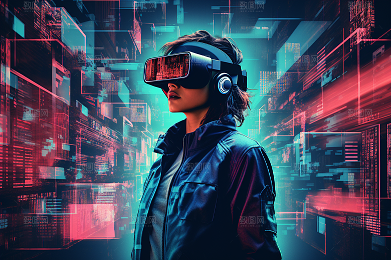 赛博VR眼镜赛博朋克科幻素材