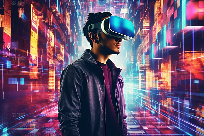 赛博VR眼镜科幻电子设备素材