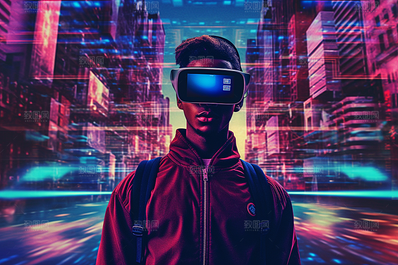 赛博VR眼镜夜之城时尚素材