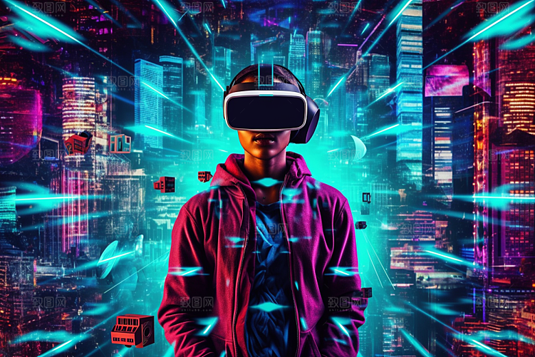 赛博VR眼镜科技时尚素材