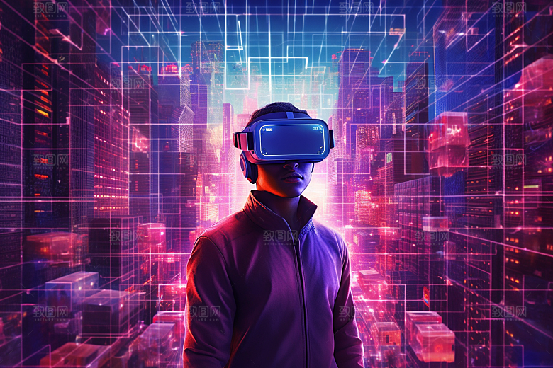 赛博VR眼镜未来时尚素材