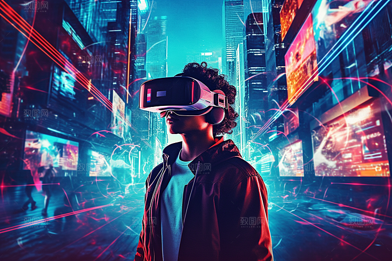 赛博VR眼镜科幻赛博朋克素材