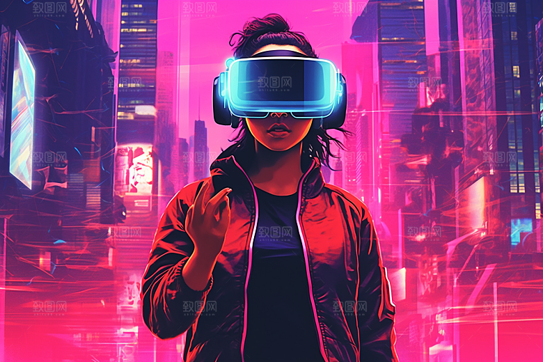 赛博VR眼镜赛博朋克夜之城素材