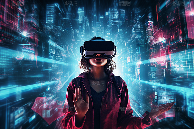 赛博VR眼镜电子设备赛博朋克素材