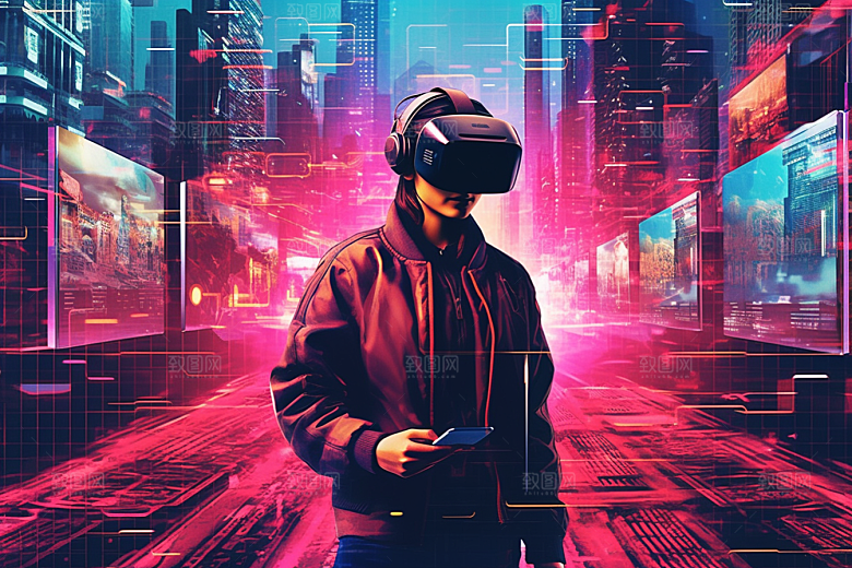 赛博VR眼镜高清光效素材