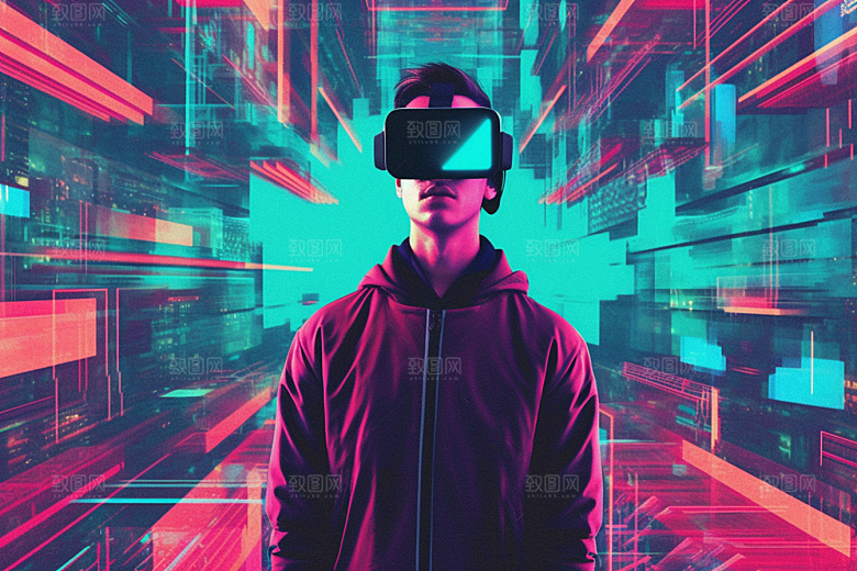 赛博VR眼镜电子设备科幻素材