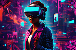 赛博VR眼镜高清科幻素材