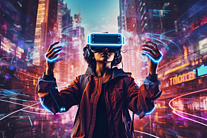 赛博VR眼镜高清科幻素材