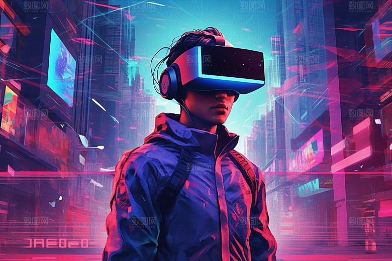 赛博VR眼镜科技电子设备素材