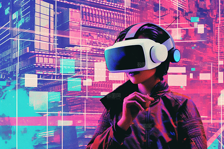 赛博VR眼镜信息技术电子设备素材