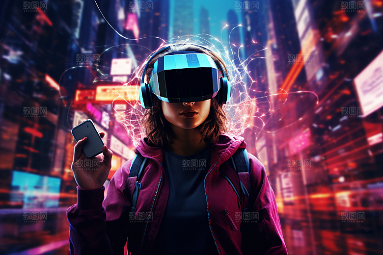 赛博VR眼镜科幻赛博朋克素材