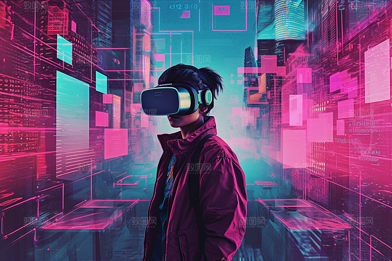 赛博VR眼镜科幻未来素材