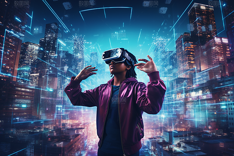赛博VR眼镜赛博朋克科技素材