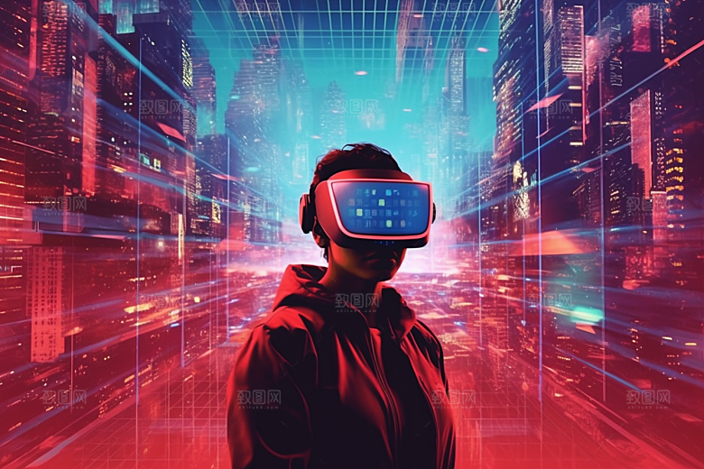 赛博VR眼镜科技高清素材