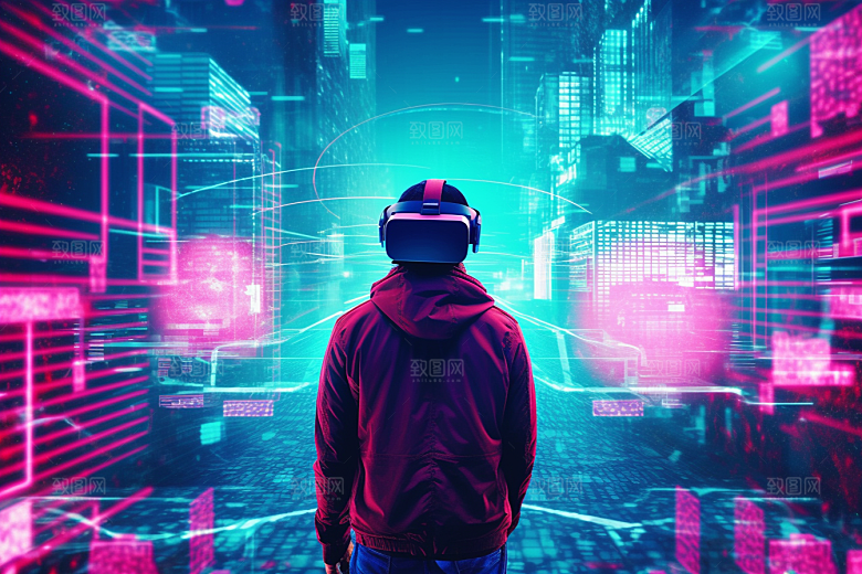 赛博VR眼镜电子设备科幻素材