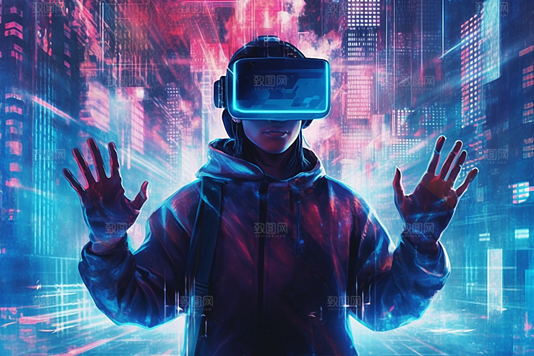 赛博VR眼镜时尚科幻素材