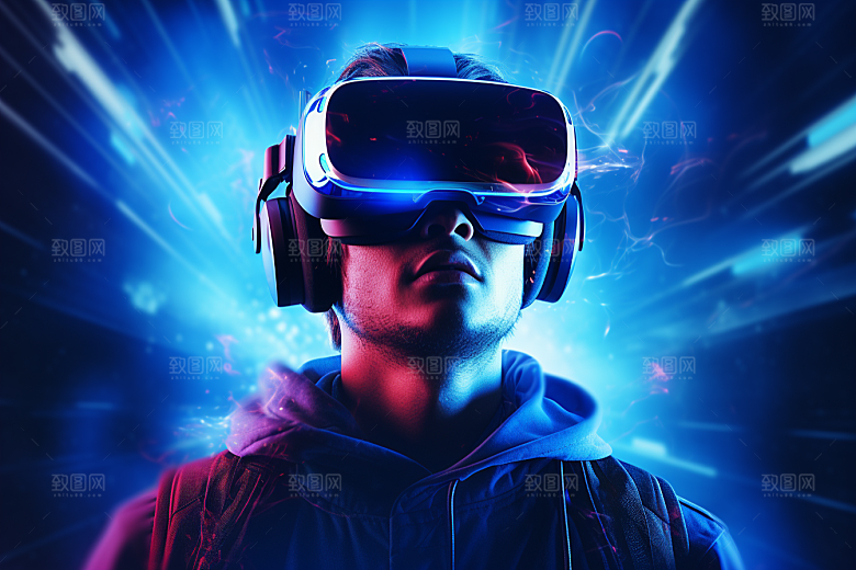 赛博VR眼镜赛博朋克电子设备素材