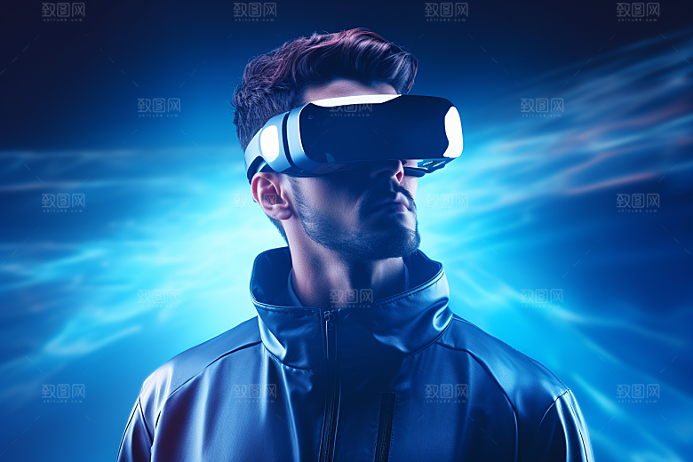 赛博VR眼镜科技未来素材