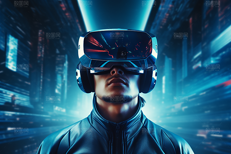 赛博VR眼镜科技电子设备素材