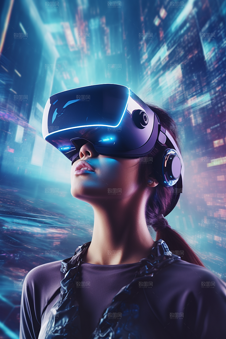 赛博VR眼镜科幻未来素材