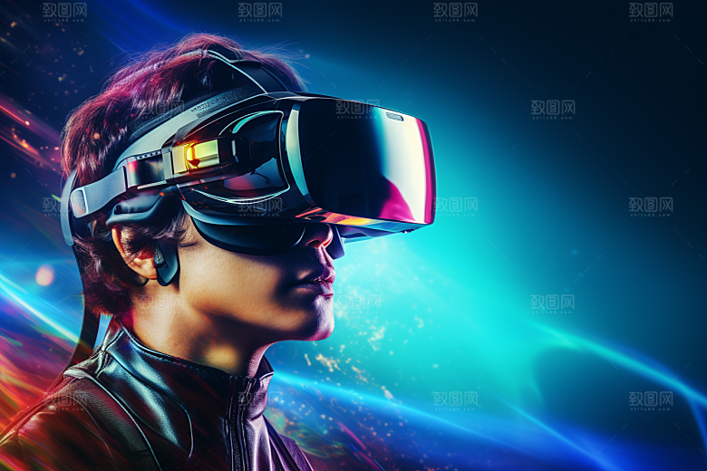 赛博VR眼镜电子设备高清素材