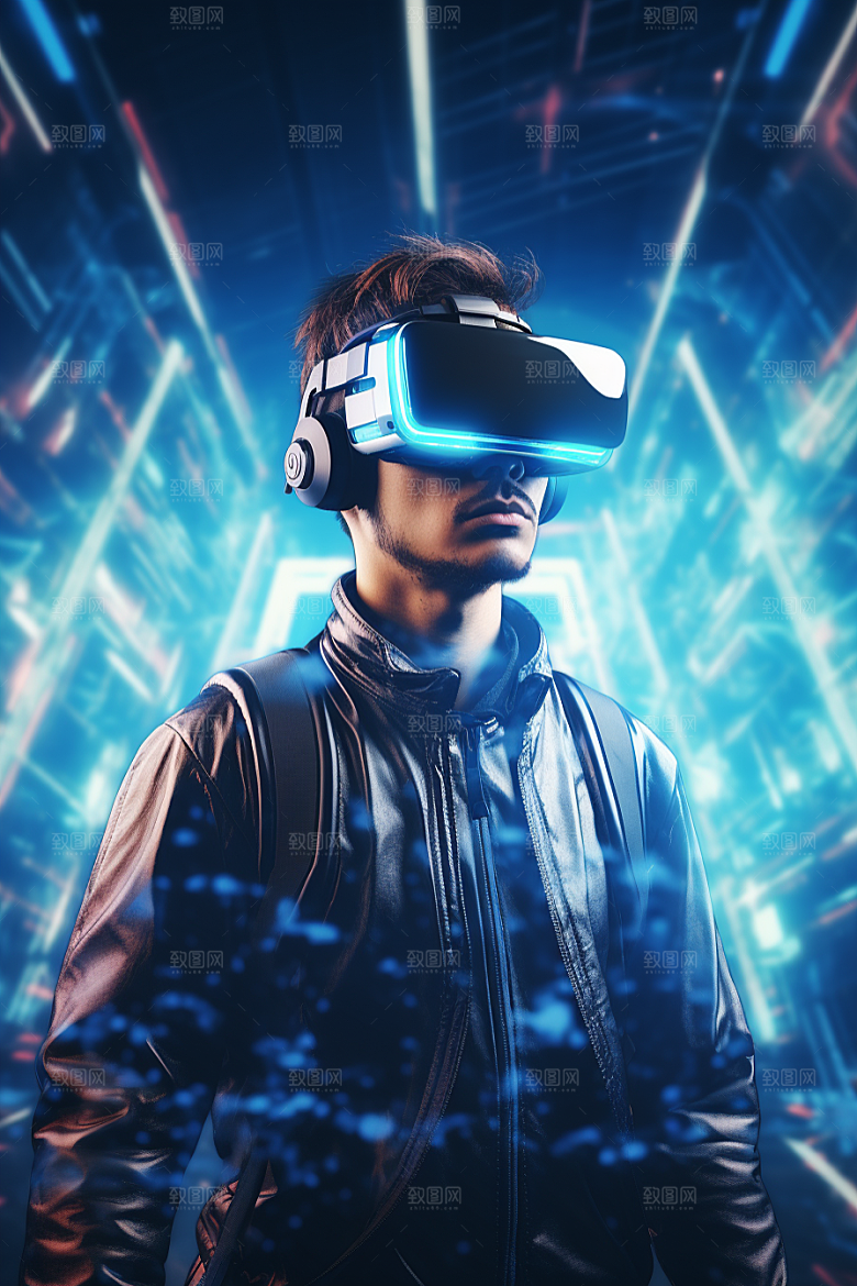 赛博VR眼镜电子设备高清素材