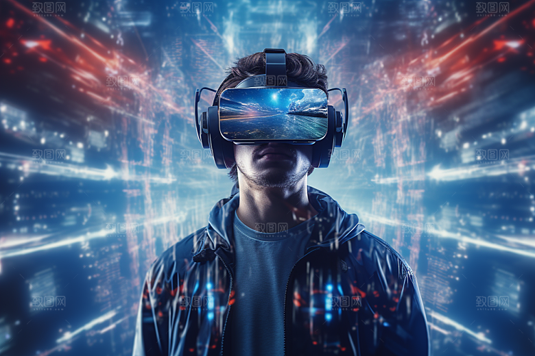 赛博VR眼镜光效赛博朋克素材