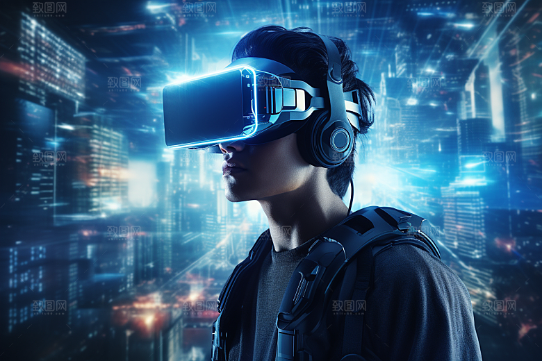 赛博VR眼镜高清科技素材