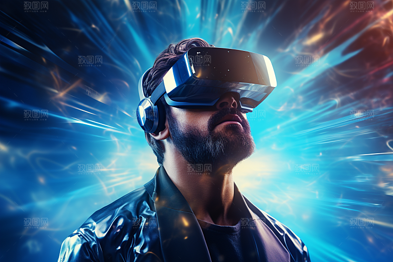 赛博VR眼镜头戴式眼镜赛博朋克素材