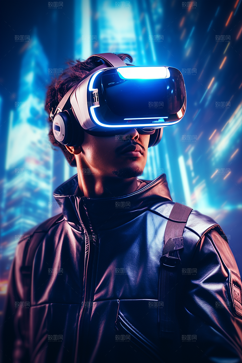 赛博VR眼镜未来赛博朋克素材