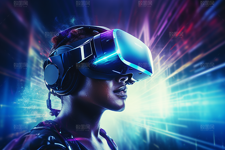 赛博VR眼镜未来电子设备素材