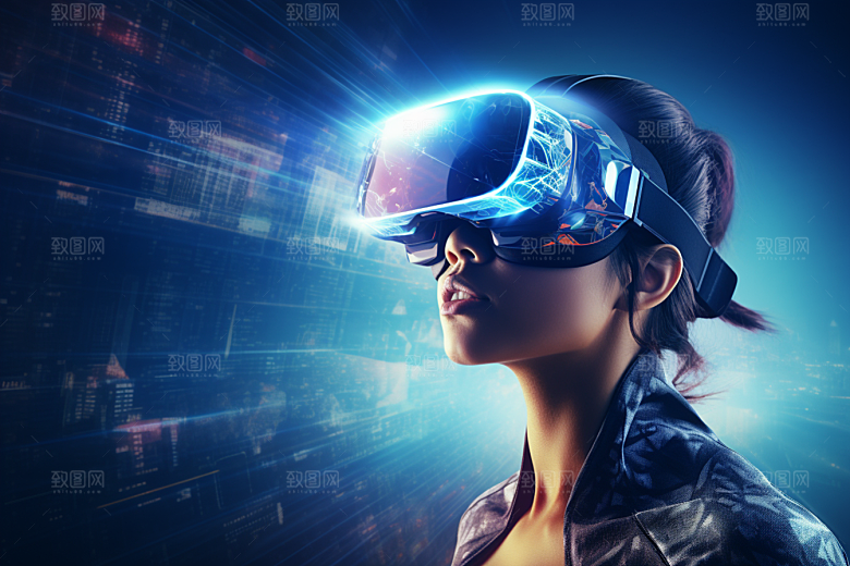 赛博VR眼镜时尚科技素材