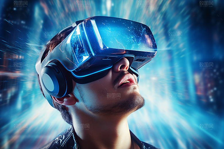 赛博VR眼镜未来科技素材