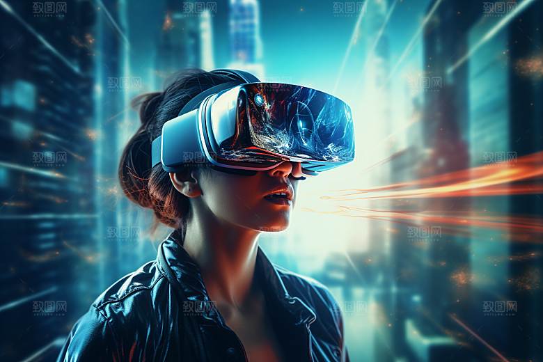 赛博VR眼镜科幻科技素材