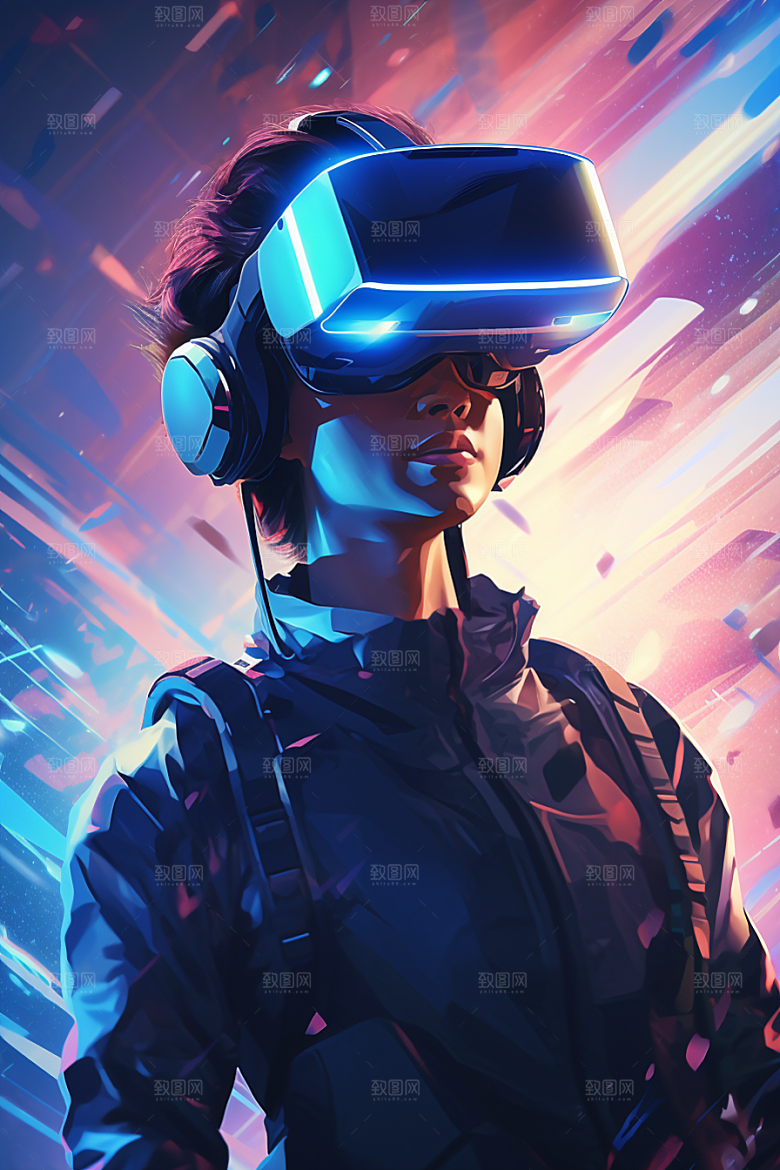 赛博VR眼镜科技赛博朋克素材