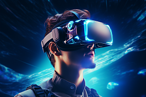 赛博VR眼镜科幻科技素材