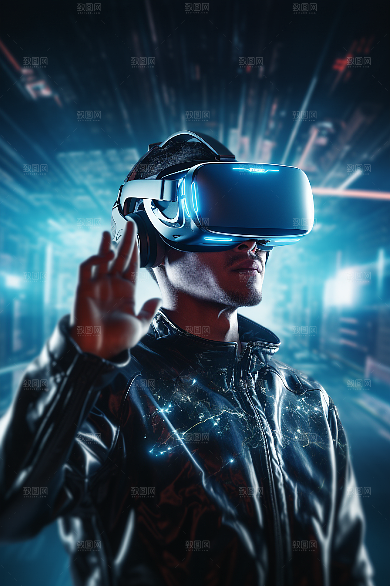 赛博VR眼镜科技时尚素材