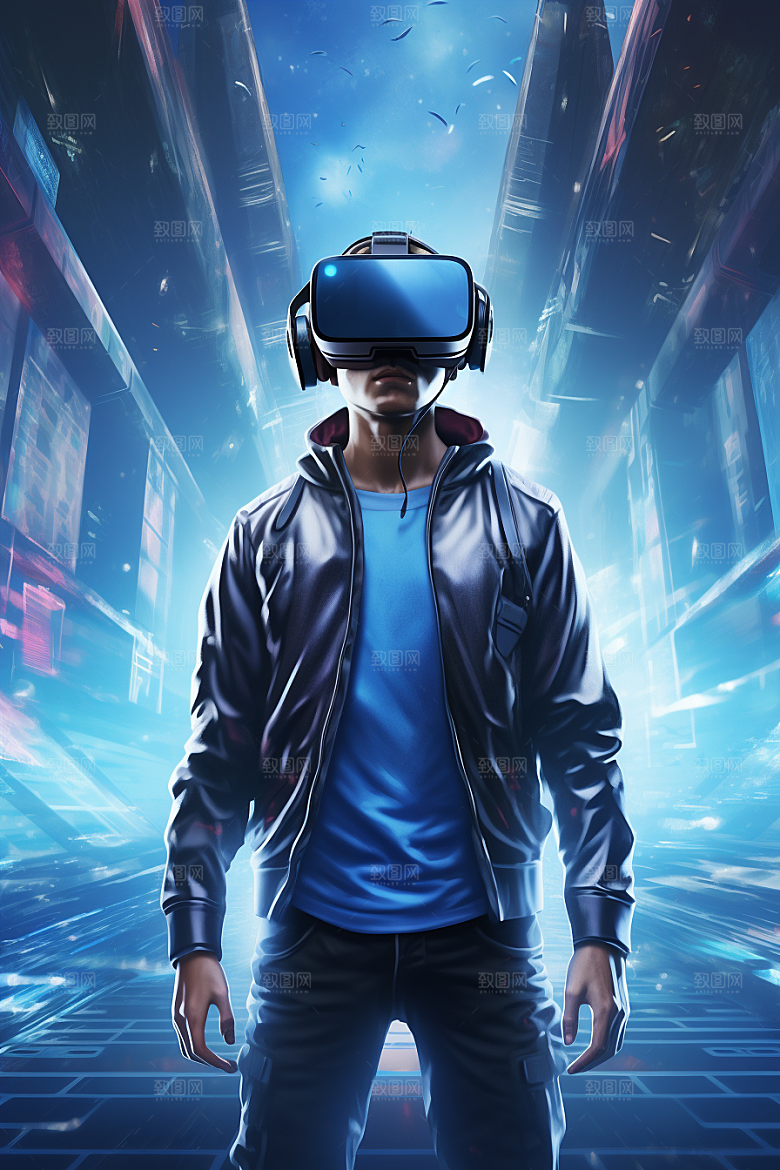 赛博VR眼镜科技光效素材