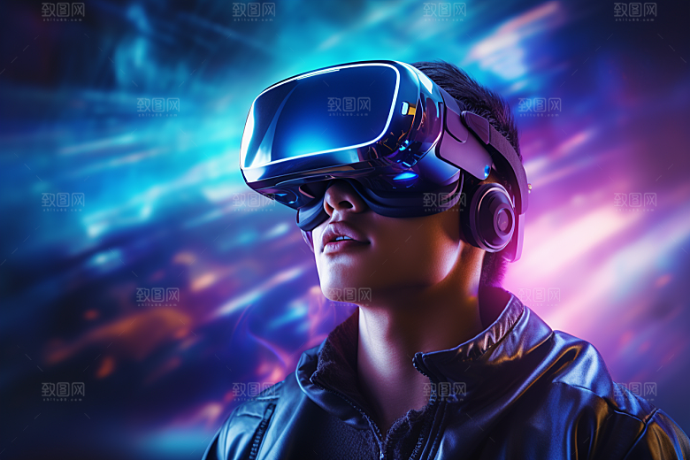 赛博VR眼镜时尚未来素材