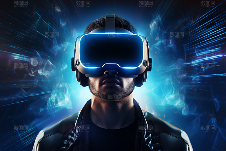 赛博VR眼镜信息技术光效素材